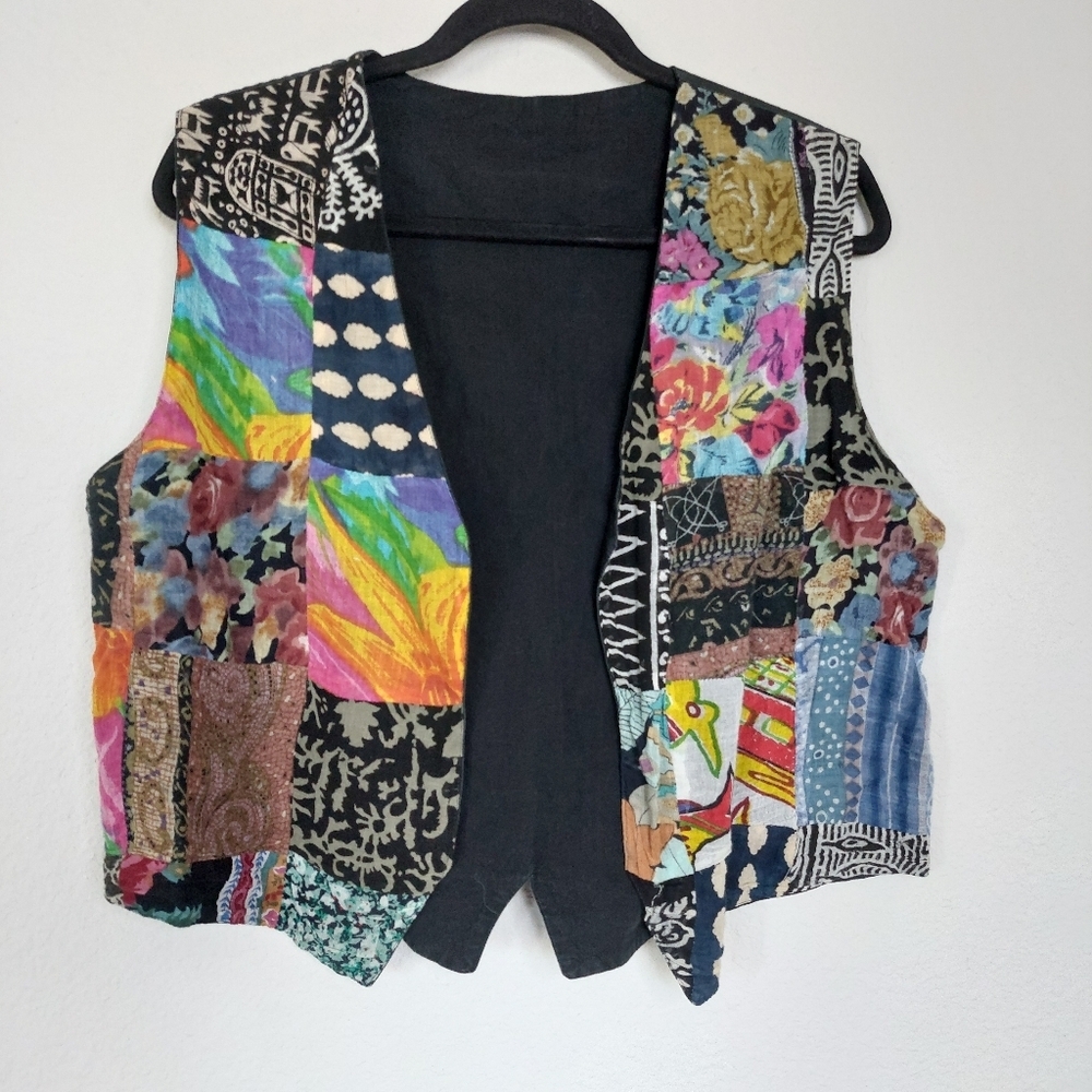 Vintage Patchwork Bohemian Colorful Vest